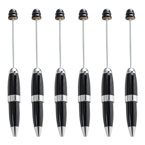 Zqxnt 6 x Perlen-Kugelschreiber, 1,0 mm, Metall, Schreibwaren-Stift, Perlenstift für Schule, Büro Zqxnt 6 x Perlen-Kugelschreiber, 1,0 mm, Metall, Schreibwaren-Stift, Perlenstift für Schule, Büro von Zqxnt