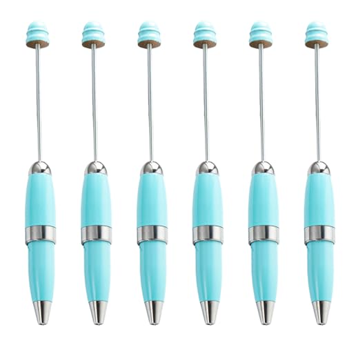 Zqxnt 6 x Perlen-Kugelschreiber, 1,0 mm, Metall, Schreibwaren-Stift, Perlenstift für Schule, Büro Zqxnt 6 x Perlen-Kugelschreiber, 1,0 mm, Metall, Schreibwaren-Stift, Perlenstift für Schule, Büro von Zqxnt