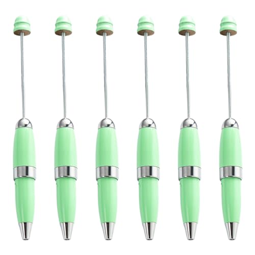 Zqxnt 6 x Perlen-Kugelschreiber, 1,0 mm, Metall, Schreibwaren-Stift, Perlenstift für Schule, Büro Zqxnt 6 x Perlen-Kugelschreiber, 1,0 mm, Metall, Schreibwaren-Stift, Perlenstift für Schule, Büro von Zqxnt