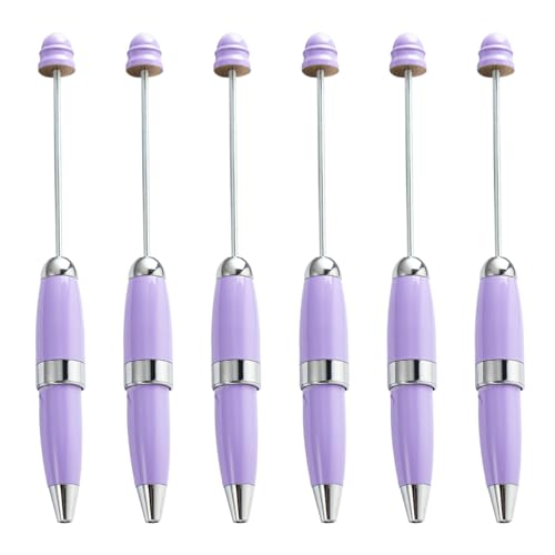 Zqxnt 6 x Perlen-Kugelschreiber, 1,0 mm, Metall, Schreibwaren-Stift, Perlenstift für Schule, Büro Zqxnt 6 x Perlen-Kugelschreiber, 1,0 mm, Metall, Schreibwaren-Stift, Perlenstift für Schule, Büro von Zqxnt