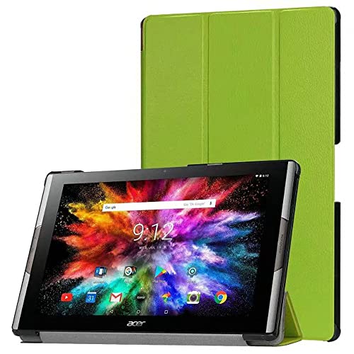Für Acer Iconia Tab 10 A3-A50 Tablet-Schutzhülle, ultradünn, leicht, mit Ständer, Luxus-Lederhülle für Acer Iconia Tab 10 (A3-A50) 10,1 Zoll (25,7 cm), Grün von Zrengp