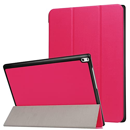 Für Lenovo Tab 4 10 Plus TB-X704F Folio Stand Lederhülle, Ultra Slim Lightweight Cover für Lenovo Tab4 10 Plus TB-X704L TB-X704N TB-X704V TB-X704Y MotoTab TB-X704Y A 25.7 cm (pfirsichrot) von Zrengp