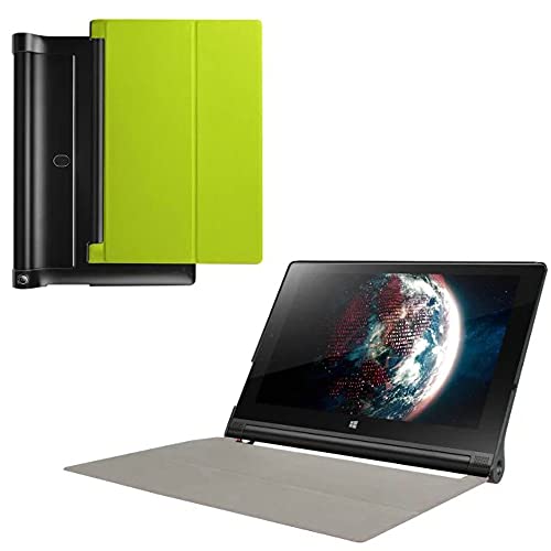 Für Lenovo Yoga Tab 3 10 X50F X50M X50L Tablet Cover, Ultra Slim Leicht Folio Ständer Lederhülle für Lenovo Yoga Tab3 10 YT3-X50F YT3-X50M YT3-X50L 10.1 I. nch (grün en) von Zrengp