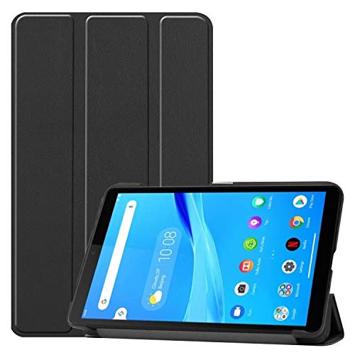 Leder-Schutzhülle für Lenovo Tab M7 TB-7305F/i/X 7 Zoll (17,8 cm), ultradünn, mit Standfunktion, leicht, für Lenovo Tab M7 TB-7305F TB-7305X TB-7305i 7 Zoll (17,8 cm) Tablet, Schwarz von Zrengp