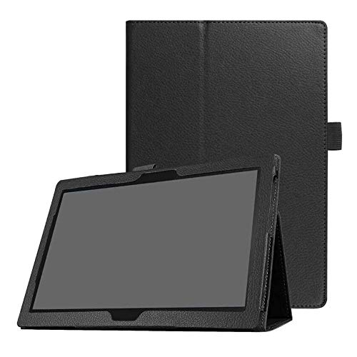 Lederhülle für Lenovo Tab 4 10 / Tab 4 10 Plus 10,1 Zoll (25,7 cm), ultradünn, Folio-Standfunktion, für Lenovo Tab 4 10.1 TB-X304F/N/L TB-X504F/N/L 10,1 Zoll (25,7 cm) (schwarz) von Zrengp