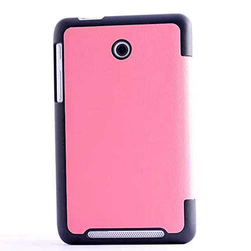 Schutzhülle für Asus MeMO Pad HD 7 ME175 ME175KG ME175CG K00Z ME7510KG K00S 17,8 cm (7 Zoll) Tablet Smart Cover Ultra Dünn Slim Folio Stand Sleep/Wake Up Lederhülle (1 Pink) von Zrengp