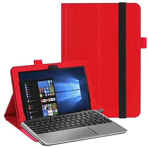 Schutzhülle für Asus Transformer Mini T103HA Tablet, ultradünn, mit Standfunktion, leicht, Leder, für Asus Transformer Mini T103 T103H T103HAF 25,7 cm (10,1 Zoll), Rot von Zrengp