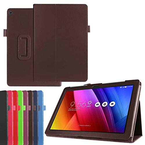 Schutzhülle für Asus ZenPad 10 Z300, Z300CX, Z300C, Z300CG, Z300CL, Z301ML, Z301MFL, P023, Z300M, Z301M, P00C, 25.7 cm (10.1 Zoll), ultradünn, mit Standfunktion, 2 Zoll (2 cm), Braun von Zrengp