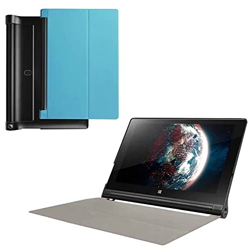 Schutzhülle für Lenovo Yoga Tab 3 10 X50F X50M X50L Tablet Cover, Ultra Slim Lightweight Folio Stand Ledertasche für Lenovo Yoga Tab3 10 YT3-X50F YT3-X50M YT3-X50L 10.1 Zoll (Hellblau) von Zrengp
