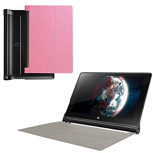 Schutzhülle für Lenovo Yoga Tab 3 10 X50F X50M X50L Tablet Cover, Ultra Slim Lightweight Folio Stand Ledertasche für Lenovo Yoga Tab3 10 YT3-X50F YT3-X50M YT3-X50L 10.1 Zoll (Pink) von Zrengp