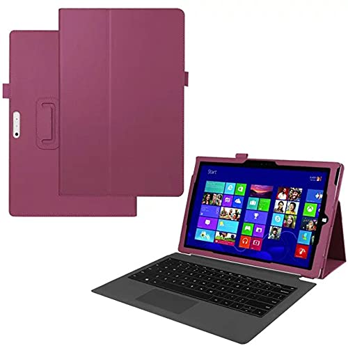 Schutzhülle für Microsoft Surface 3 1645 1657 27,4 cm (10,8 Zoll) Tablet PC Smart Cover, Standfunktion mit Sleep/Wake-Up-Funktion, Leder, Li-Purple von Zrengp
