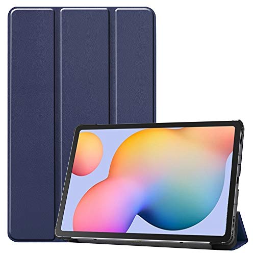 Schutzhülle für Samsung Galaxy Tab S6 Lite 10.4 2020 P610 P615 Smart Cover, Ultra Slim Folio Stand Leichte Auto Sleep/Wake Up Ledertasche für Galaxy Tab S6 Lite SM-P610 SM-P615 10.4 Zoll (dunkelblau) von Zrengp