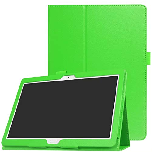 Zrengp Schutzhülle für Huawei MediaPad M3 Lite 10 BAH-W09 BAH-AL00 25,7 cm (10,1 Zoll) Tablet, ultradünn, Folio-Standfunktion, leicht, Leder, für Huawei MediaPad M3 Lite 10.0 BAH-L09 (grün) von Zrengp