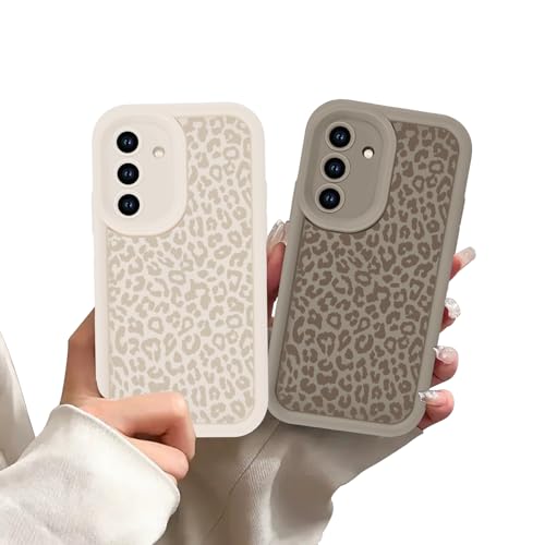 Zrutru 2 Stück Handyhüllen für Samsung Galaxy A16 5G, Leoparden-Hüllen für Damen, erhöhter Kameraschutz, beigefarbener Geparden-Druck, weiches TPU, stoßfestes Silikon, Funda-Schutzhülle für Samsung Zrutru 2 Stück Handyhüllen für Samsung Galaxy A16 5G, Leoparden-Hüllen für Damen, erhöhter Kameraschutz, beigefarbener Geparden-Druck, weiches TPU, stoßfestes Silikon, Funda-Schutzhülle für Samsung von Zrutru