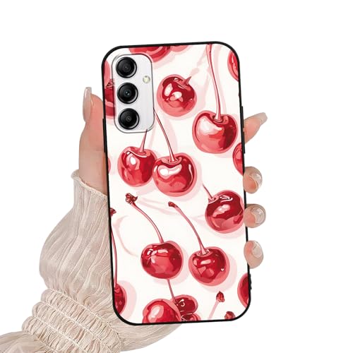 Zrutru Hübsche rote Kirsch-Handyhülle für Samsung Galaxy A14 5G, niedliches trendiges Muster, Handy-Funda für Damen und Mädchen, Silikon-TPU-Schutzhülle für Samsung A14 16,6 cm (6,6 Zoll) von Zrutru