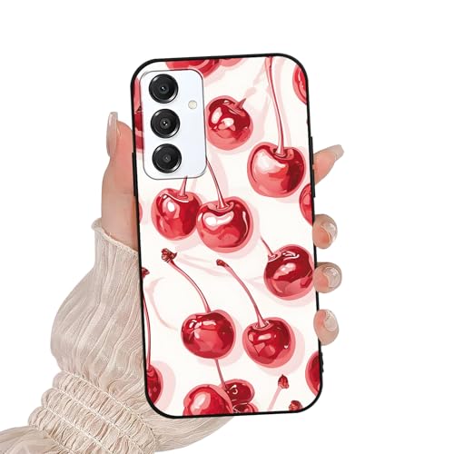 Zrutru Hübsche rote Kirsch-Handyhülle für Samsung Galaxy A16 5G, niedliches trendiges Muster, Handy-Funda für Damen und Mädchen, Silikon-TPU-Schutzhülle für Samsung A16 17,5 cm (6,7 Zoll) von Zrutru