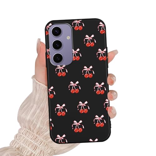 Zrutru Schutzhülle für Samsung Galaxy S24 5G, Motiv: niedliche rote Kirsche, ästhetisches Kirschmuster, Handyhülle, TPU-Stoßdämpfer, Design für Damen und Mädchen, für Samsung S24 15,7 cm (6,2 Zoll) Zrutru Schutzhülle für Samsung Galaxy S24 5G, Motiv: niedliche rote Kirsche, ästhetisches Kirschmuster, Handyhülle, TPU-Stoßdämpfer, Design für Damen und Mädchen, für Samsung S24 15,7 cm (6,2 Zoll) von Zrutru