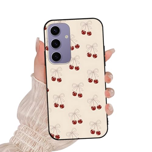Zrutru Schutzhülle für Samsung Galaxy S24 5G, niedliches Kirschmotiv, stoßfest, TPU, 15,7 cm (6,2 Zoll) von Zrutru