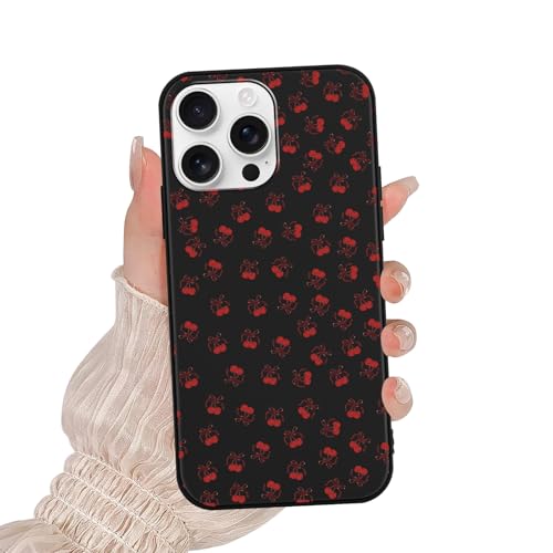 Zrutru Schutzhülle für TCL 50 XE 5G 16,7 cm (6,5 Zoll), Kawaii-Kirschschleife, Cartoon-Muster, ästhetisches Design, weiches Silikon, TPU, schlank, stoßfest, Schwarz von Zrutru