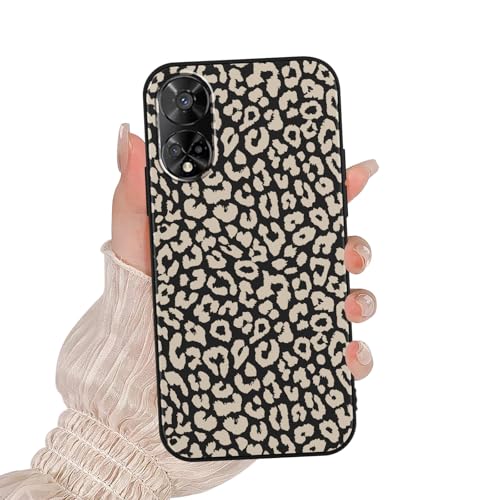Zrutru Schutzhülle für TCL 50 XE 5G 16,7 cm (6,5 Zoll), luxuriöses weißes Gepardenmuster, ästhetisches Design, weiches Silikon, TPU, schlank, stoßfest, Schwarz von Zrutru