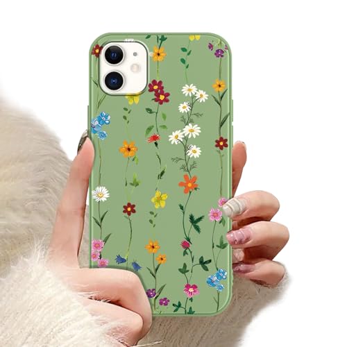 Zrutru Schutzhülle für iPhone 11, Motiv: Blumenmalerei, ästhetische Blume, Funda für Mädchen und Frauen, stilvolle TPU-Schutzhülle, trendige Schutzhülle für iPhone 11, 15,5 cm (6,1 Zoll) von Zrutru