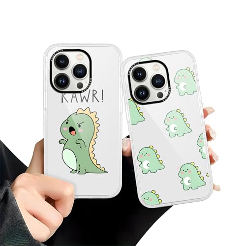 Zrutru Schutzhülle für iPhone 15 Pro, niedlich, transparent, Dinosaurier-Design, Funda für Damen, Mädchen, Jungen, weiches TPU, Stoßfänger, Schutzhülle für iPhone 15 Pro 6,1 Zoll, 2 Stück Zrutru Schutzhülle für iPhone 15 Pro, niedlich, transparent, Dinosaurier-Design, Funda für Damen, Mädchen, Jungen, weiches TPU, Stoßfänger, Schutzhülle für iPhone 15 Pro 6,1 Zoll, 2 Stück von Zrutru