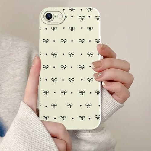 Zrutru Schutzhülle für iPhone SE 2020/SE 2022/7/8, mit Schleife, für Mädchen und Frauen, TPU, stoßfest, 11,9 cm, Schwarz Zrutru Schutzhülle für iPhone SE 2020/SE 2022/7/8, mit Schleife, für Mädchen und Frauen, TPU, stoßfest, 11,9 cm, Schwarz von Zrutru