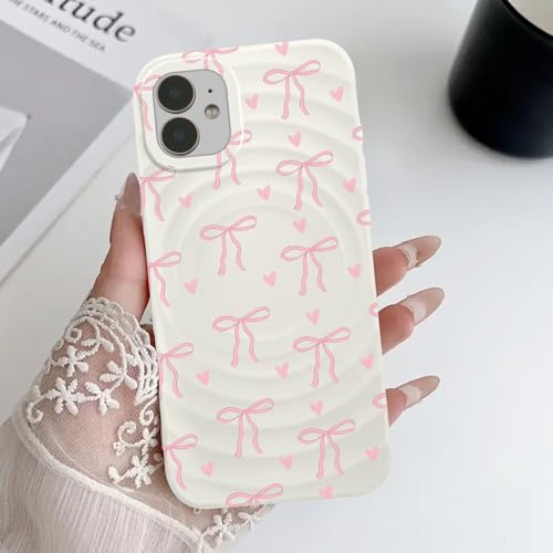 Zrutru Trendige rosa Schleife Herz Handyhülle für iPhone 12/12 Pro Hülle Pretty Fashion Girly Bow Muster Wellenförmiger Kreis Kameraschutz Stoßfest Cover Funda für iPhone 12 6,1 Zoll Zrutru Trendige rosa Schleife Herz Handyhülle für iPhone 12/12 Pro Hülle Pretty Fashion Girly Bow Muster Wellenförmiger Kreis Kameraschutz Stoßfest Cover Funda für iPhone 12 6,1 Zoll von Zrutru