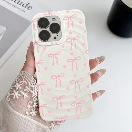 Zrutru Trendige rosa Schleife Herz Handyhülle für iPhone 14 Pro Max Hülle Pretty Fashion Girly Bow Muster Wellenförmiger Kreis Kameraschutz Stoßfest Cover Funda für iPhone 14 Pro Max 6,7 Zoll Zrutru Trendige rosa Schleife Herz Handyhülle für iPhone 14 Pro Max Hülle Pretty Fashion Girly Bow Muster Wellenförmiger Kreis Kameraschutz Stoßfest Cover Funda für iPhone 14 Pro Max 6,7 Zoll von Zrutru