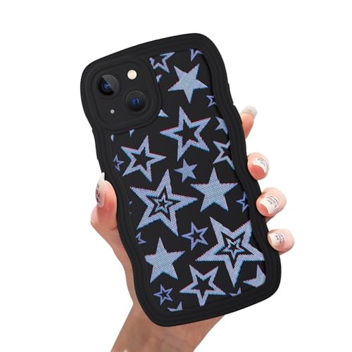 Zrutru Y2K Star-Handyhülle für iPhone 14, gewellter Rahmen, cooles, trendiges Design, Funda für Mädchen, Frauen, Jungen, Männer, weiche, schlanke, stoßfeste TPU-Schutzhülle für iPhone 14, 15,5 cm (6,1 Zrutru Y2K Star-Handyhülle für iPhone 14, gewellter Rahmen, cooles, trendiges Design, Funda für Mädchen, Frauen, Jungen, Männer, weiche, schlanke, stoßfeste TPU-Schutzhülle für iPhone 14, 15,5 cm (6,1 von Zrutru