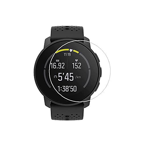 Displayschutzfolie für SUUNTO 9 Peak,2.5D 9H Härte gehärtetes Glas Schutzfolie mit kratzfestem Anti-Fingerprint kristallklar [2 Stück] von Zshion