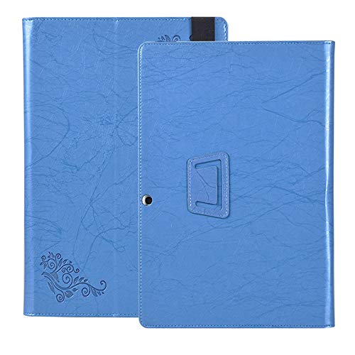 Tablettentasche für Lenovo Miix 520 Etui, Druckmuster PU-Leder Klappständerabdeckung für Lenovo Miix520 12,2 Zoll (blau) von Zshion