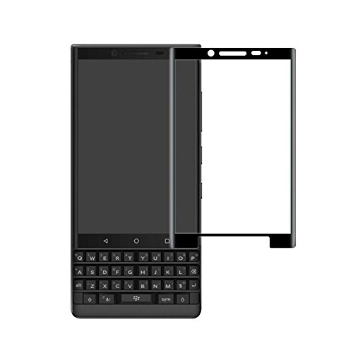Zshion Displayschutzfolie für BlackBerry KEY2, 3D, vollständige Abdeckung, Härtegrad 9H, gehärtetes Glas, Displayschutzfolie für BlackBerry Key2, mit Anti-Fingerabdruck, blasenfrei, Schwarz von Zshion