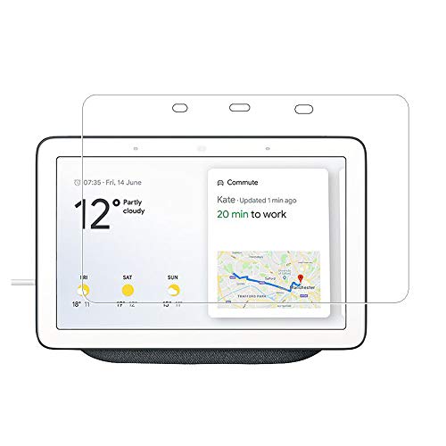 Zshion Displayschutzfolie für Google Home Hub/Google Nest Hub, Härtegrad 9H, gehärtetes Glas, Displayschutzfolie für Google Home Hub mit Anti-Fingerabdruck, blasenfrei, kristallklar, 2 Stück von Zshion