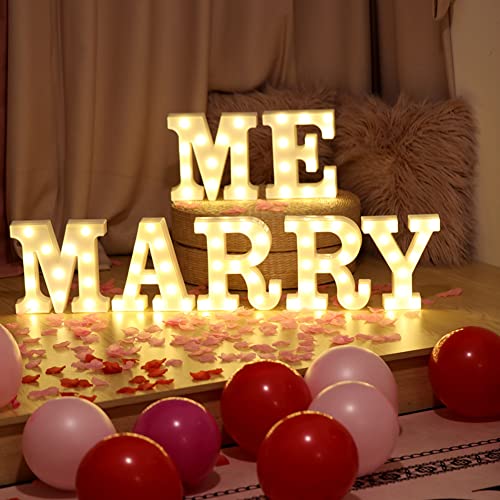 Zstar Marry Me LED-Buchstaben, Marry Me 3D Leuchtschilder Vorschlag Dekoration Nachtlampe, Batterie Lecht Alphabet Romantisch LED Schild für Hochzeit Party Verlobung Schlafzimmer Deko Zstar Marry Me LED-Buchstaben, Marry Me 3D Leuchtschilder Vorschlag Dekoration Nachtlampe, Batterie Lecht Alphabet Romantisch LED Schild für Hochzeit Party Verlobung Schlafzimmer Deko von Zstar