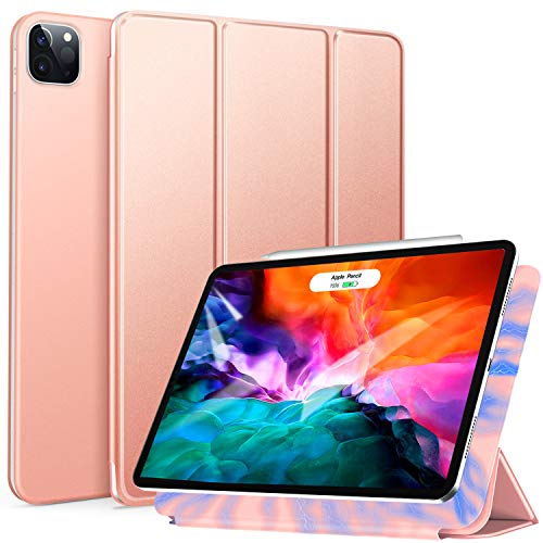 ZtotopCase Hülle für iPad Pro 12.9 2020/2021/2022(4.Generation/5.Generation/6.Generation), Magnetisches Ultra Schlank leichte und Klappständer Schutzhülle mit Automatischem Schlaf/Aufwach, Roségold von ZtotopCase