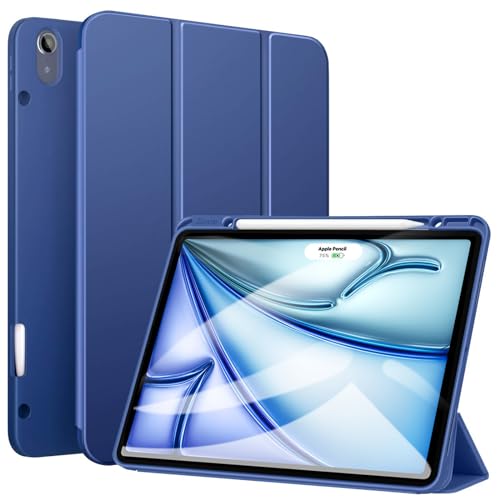 ZtotopCases Schutzhülle für Neu iPad Air 12.9 Zoll 2024,iPad Pro 12,9 Zoll 2018, ultradünn, Smart-Cover, mit integrierter Standfunktion, leicht, Auto-Schlaf-/Funktion, unterstützt Pencil - Blau von ZtotopCases