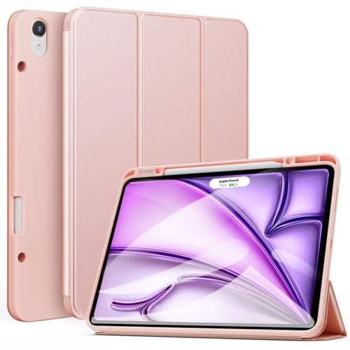 ZtotopCases Schutzhülle für Neu iPad Air 13 Zoll M3 2025/M2 2024,Pro 12,9 Zoll 2018, ultradünn, Smart-Cover, mit integrierter Standfunktion, leicht, Auto-Schlaf-/Funktion, unterstützt Pencil- Hellrosa von ZtotopCases