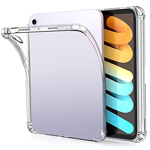 ZtotopCases Transparent Hülle Geeignet für Neu iPad Mini 6 2021 mit Bleistifthalter,Ultra Schlanker Transparent Weich TPU Geeignet für iPad Mini 6. Generation 8.3 Zoll, Transparent von ZtotopCases