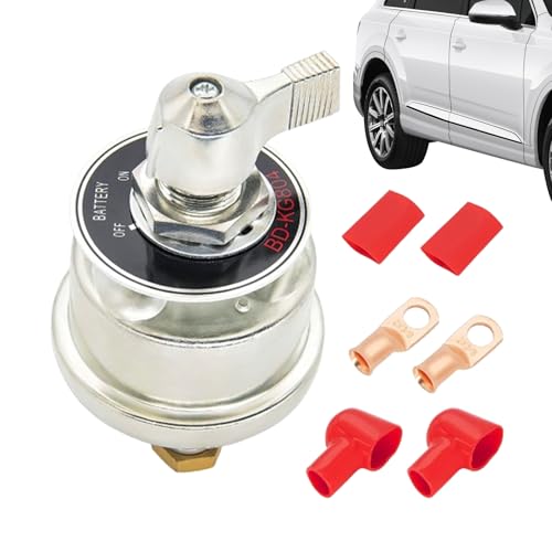 Zuasdvnk Batterie-Isolator-Ein-Aus-Kit, Hochstrombatterie-Trennung Ein ON-Off | Hochstrombatterie -Isolator Cut -Taste 300A | Terminalisolator, Ersatzgeräte, Reparieren von Zubehör für von Zuasdvnk