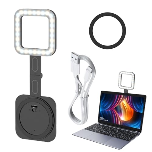 Zuasdvnk Tragbares Selfie-Licht - Kamerabeleuchtungsaufsatz,30 LEDs Quadratisch Wiederaufladbar Dimmbar Magnetisch Hell Fülllampe Für Make-Up Streaming Zuasdvnk Tragbares Selfie-Licht - Kamerabeleuchtungsaufsatz,30 LEDs Quadratisch Wiederaufladbar Dimmbar Magnetisch Hell Fülllampe Für Make-Up Streaming von Zuasdvnk