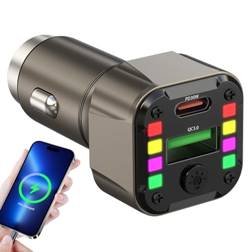 Zuasdvnk USB-C-Kfz-Ladegerät, schnelles Aufladen, 50 W, USB-Typ-C-Handy-Ladeblock, Handy-Adapter mit Umgebungslichtern für Tablet, Laptop Zuasdvnk USB-C-Kfz-Ladegerät, schnelles Aufladen, 50 W, USB-Typ-C-Handy-Ladeblock, Handy-Adapter mit Umgebungslichtern für Tablet, Laptop von Zuasdvnk