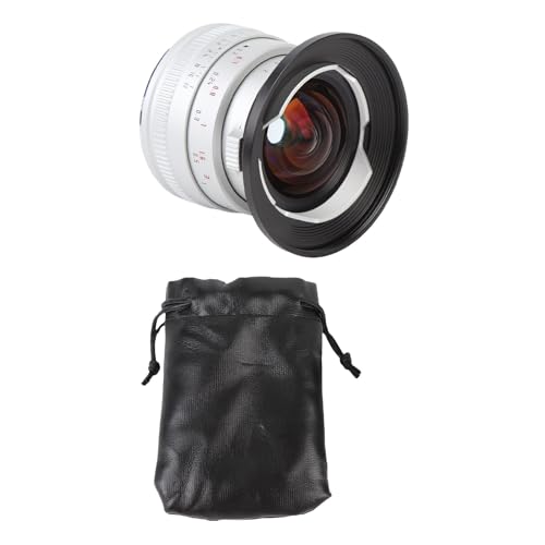 12mm F2.0 Handelsfokusobjektiv für M43 -Kameras, Breite Apertur -APs C mit 10 Blattmembran und Ultra -Nahfokus für GF GH GX -Serie (Silver) von Zunate