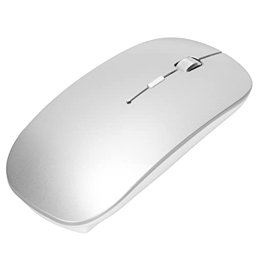 2,4G Wireless Bluetooth Maus,1000/1200/1600DPI Einstellbar,Mute Klick Hochempfindliche Optische Gaming-Maus mit USB-Empfänger,für Business Office,für Windows,für OS X,für Android (Silber glatt) von Zunate