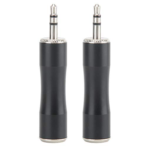 2 Stück 3,5-mm-Stecker auf Vergoldeten -XLR-3-poligen Stecker mit Zinklegierungsgehäuse, Symmetrischer Audio-Adapter-Anschluss, für Spiegelreflexkameras und Mikrofon von Zunate