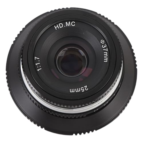 25mm F1.7 Prime Objektiv für Z50 ZFC Z30 Z6I Z7II, Manuell Fokus Feste Brennweite APS C Kamera -Objektiv Kompatibel mit Z -Mount -Spiegeln ohne Kameras (Black) von Zunate