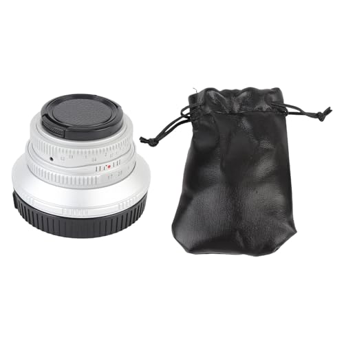 25mm F1.7 Prime Objektiv für Z50 ZFC Z30 Z6I Z7II, Manuell Fokus Feste Brennweite APS C Kamera -Objektiv Kompatibel mit Z -Mount -Spiegeln ohne Kameras (Silver) von Zunate