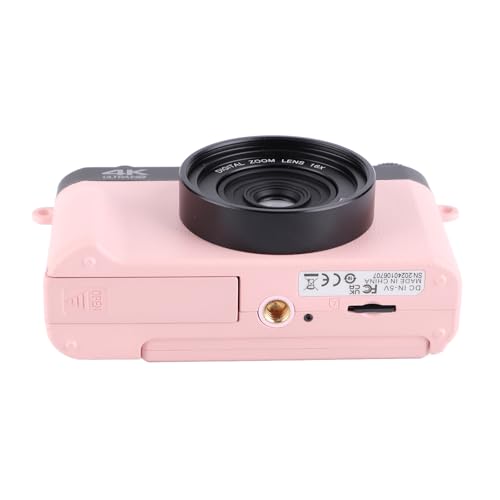 4K-Digitalkamera für Fotografie, 48 MP Vlogging-Kamera mit 3-Zoll-180-Grad-Klappbildschirm, Reisekamera mit 16-fachem Digitalzoom, für Anfänger () von Zunate