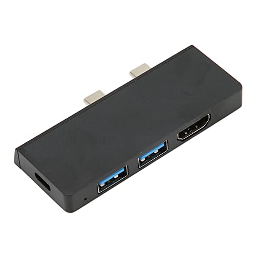 8-Hub-Dockingstation, 6-in-2-USB-C-Hub mit 4K-HDMI-Datenübertragung, USB-C-PD-Anschluss, Zwei USB-3.0-Anschlüssen und SD-TF-Kartenleser Zum Übertragen von Mediendateien (Schwarz) von Zunate