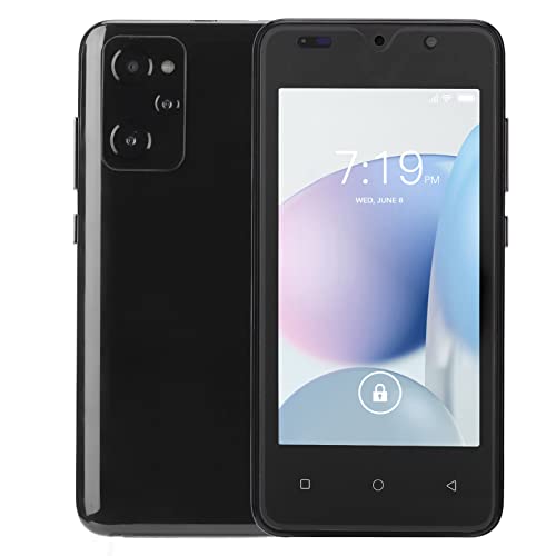 9i Unlocked Phone, 4,66 Zoll HD Screen Face Unlock Smartphone für Android 6, Dual-SIM, 2 GB / 32 GB, Dual-Kamera, Ultradünnes 3G-Business-Handy, Langes Standby, Unterstützung für(Schwarz) von Zunate